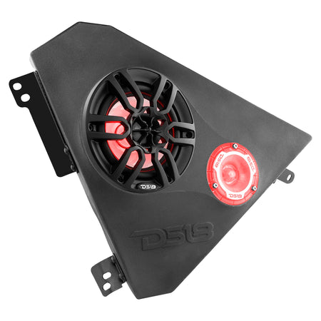 DS18 Polaris Slingshot Front Kick Panel 2 X 6.5" Enclosure with NXL-6/BK and PRO-TW1L - Rev Dynamics