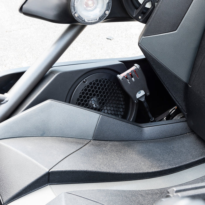 DS18 Polaris Slingshot Side Panel 2 X 6.5" Enclosure With PRO-SM6.2, PRO-GRILL6-MS/BK and ZXI-T1 - Rev Dynamics