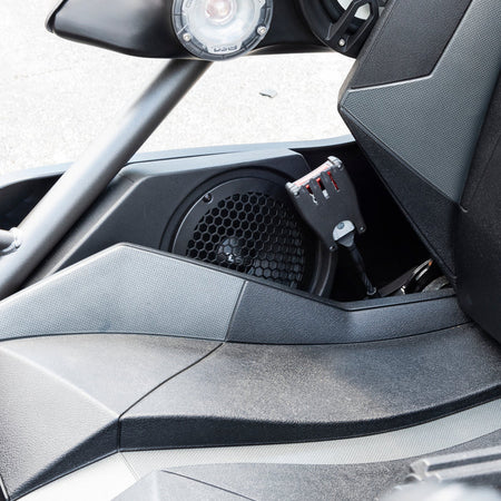 DS18 Polaris Slingshot Side Panel 2 X 6.5" Enclosure With PRO-SM6.2, PRO-GRILL6-MS/BK and ZXI-T1 - Rev Dynamics