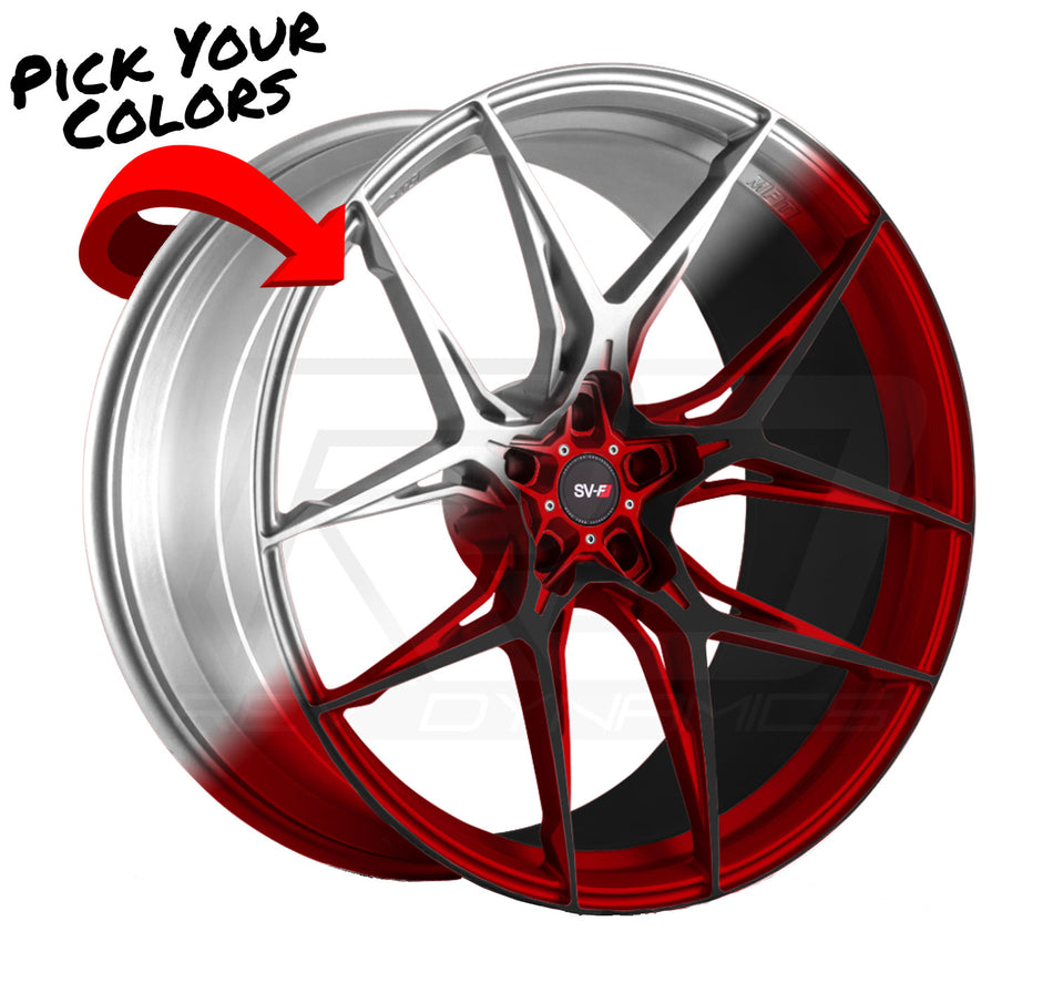 Savini SV-F5 Forged Monoblock C8 Corvette Z06 20x10" Front 21x13" Rear Wheel and Tire Package