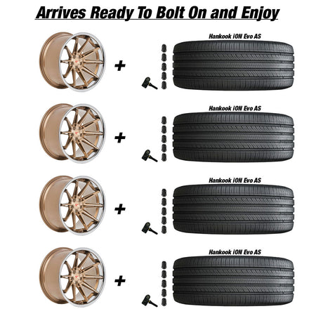 Tesla-Model-3-Ferrada-CM2-Brushed-Cobre-20in-wheel-and-Hankook-iON-Evo-AS-tire-package
