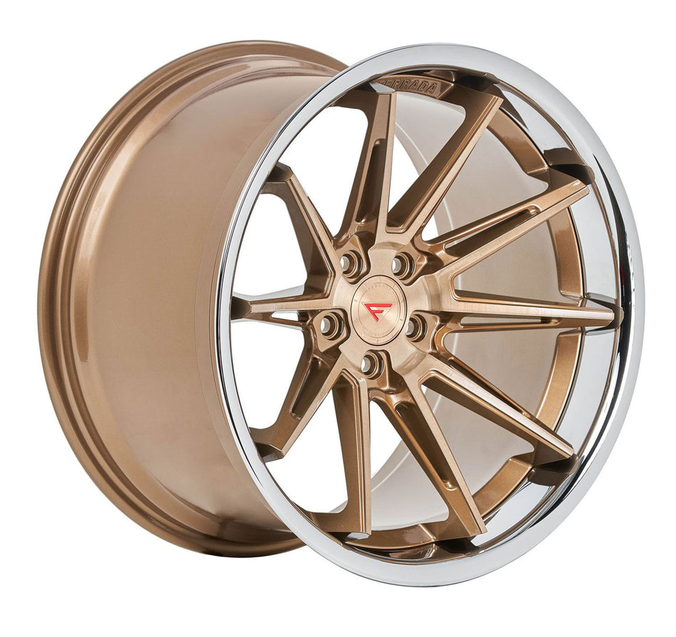 Ferrada CM2 Tesla Model 3 20" Front and Rear Wheel and Tire Package - Brushed Cobre