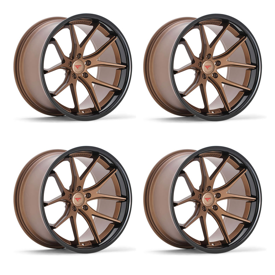 Ferrada FR2 Tesla Model 3 20" Front and Rear Wheel and Tire Package - Bronze