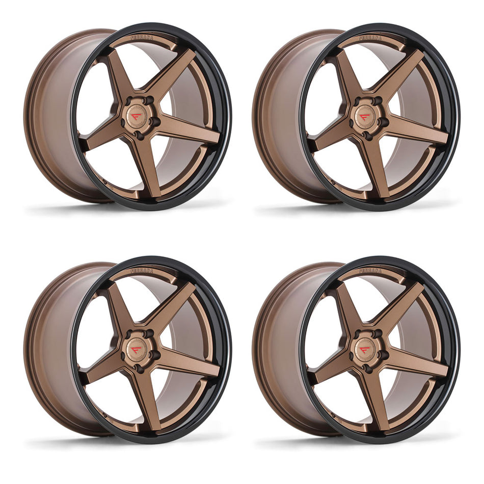 Ferrada FR3 Tesla Model 3 20" Front and Rear Wheel and Tire Package - Matte Bronze