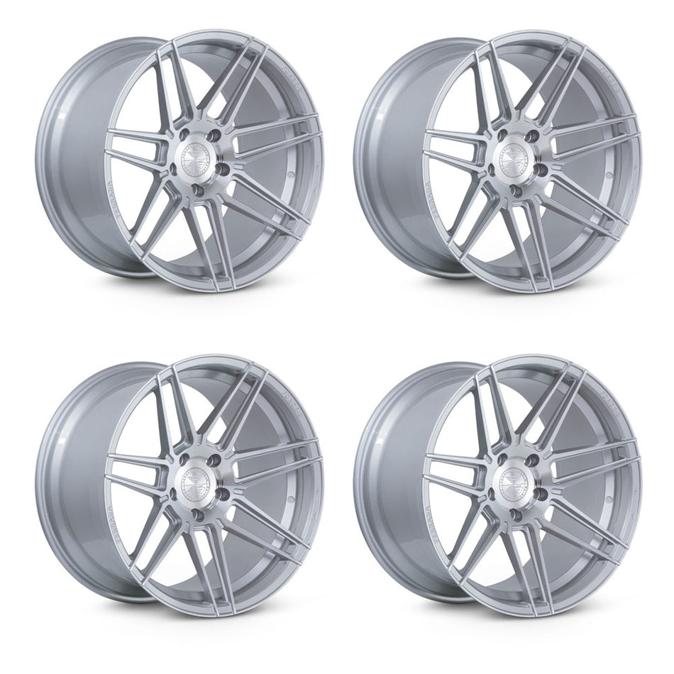 Ferrada FR6 Tesla Model 3 20" Front and Rear Wheel and Tire Package - Machine Silver
