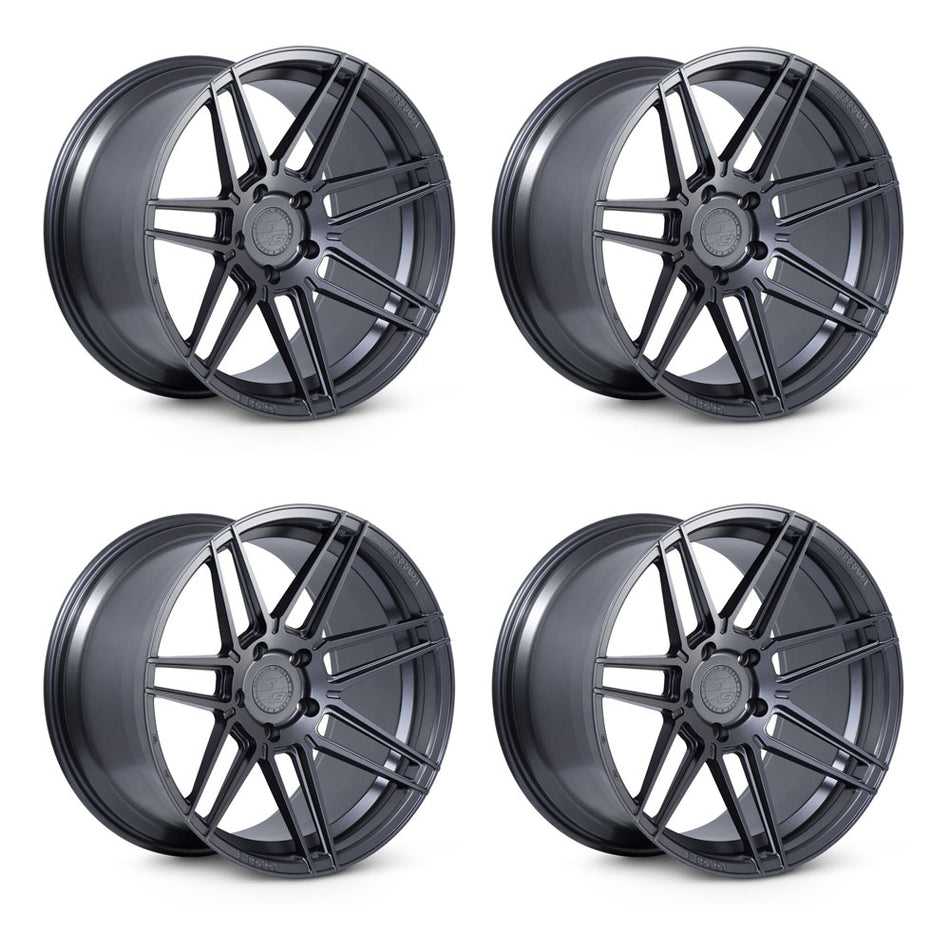 Ferrada FR6 Tesla Model 3 20" Front and Rear Wheel and Tire Package - Matte Black