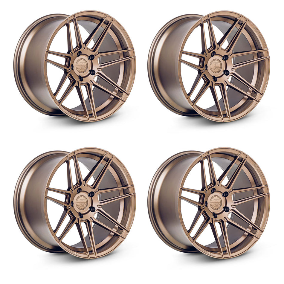 Ferrada FR6 Tesla Model 3 20" Front and Rear Wheel and Tire Package - Matte Bronze