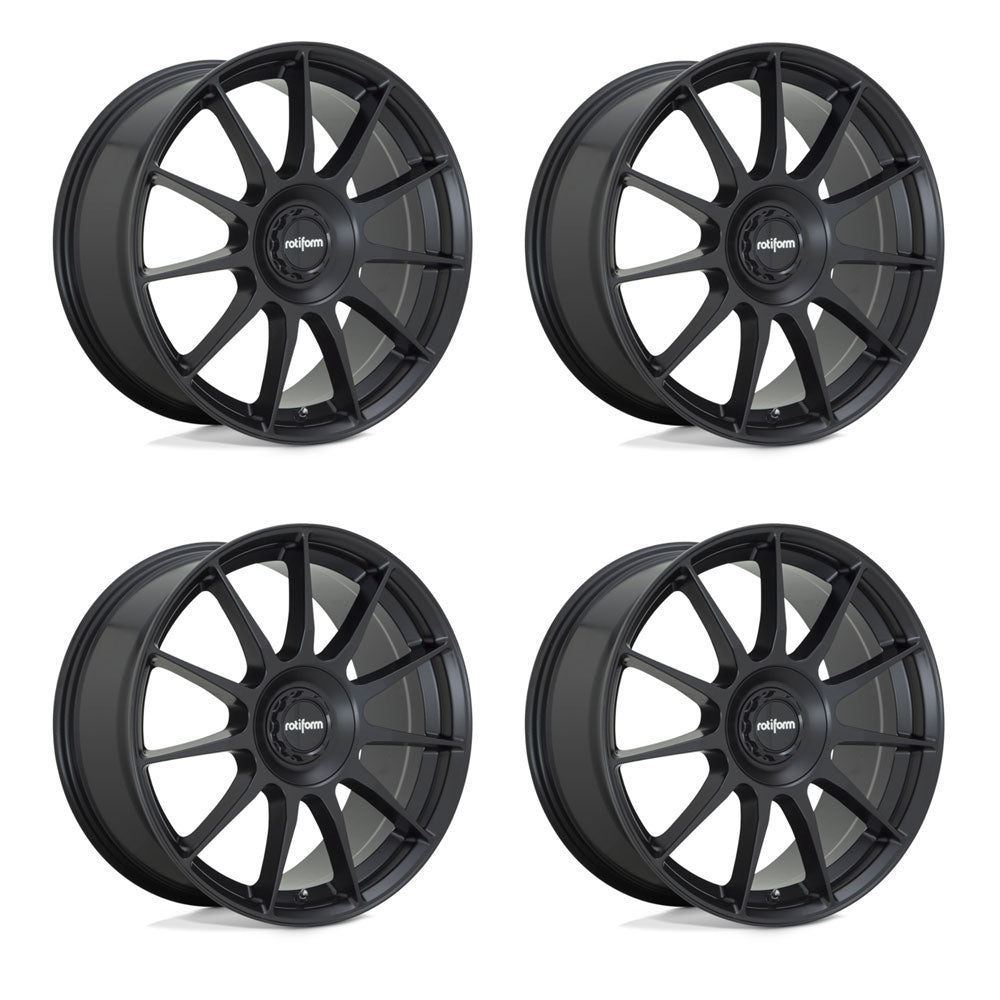 Tesla Model 3 Rotiform DTM Satin Black 18 wheel and None tire package