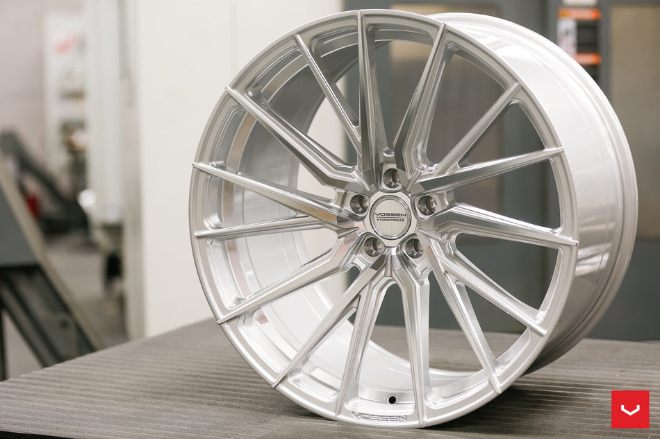Vossen HF-4T Tesla Model 3 20" Front and Rear Wheel and Tire Package - Silver Polished