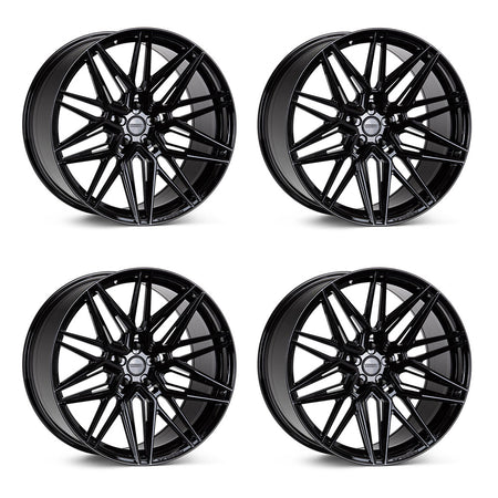 Vossen HF-7 Gloss Black C8 wheel package