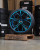 Corvette C8 Stingray Z51 Cray Hammerhead Wheel and Tire Package in Rapid Blue and Black