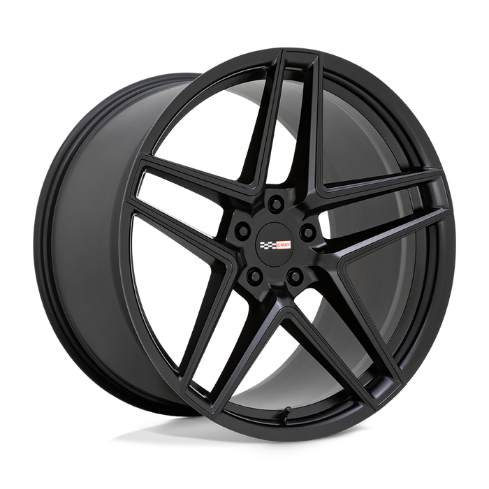 C8 Corvette Wheels Black Panthera  20x9 Front 21x12 Rear five spoke Wheel and Tire Package