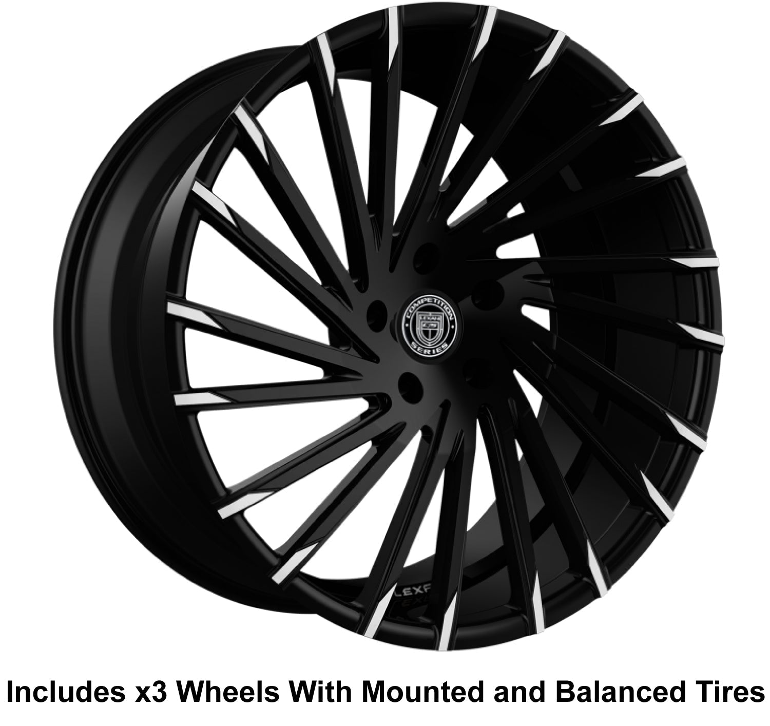 Lexani Wraith Slingshot 22" Front 24" Rear Wheel and Tire Package - Rev Dynamics