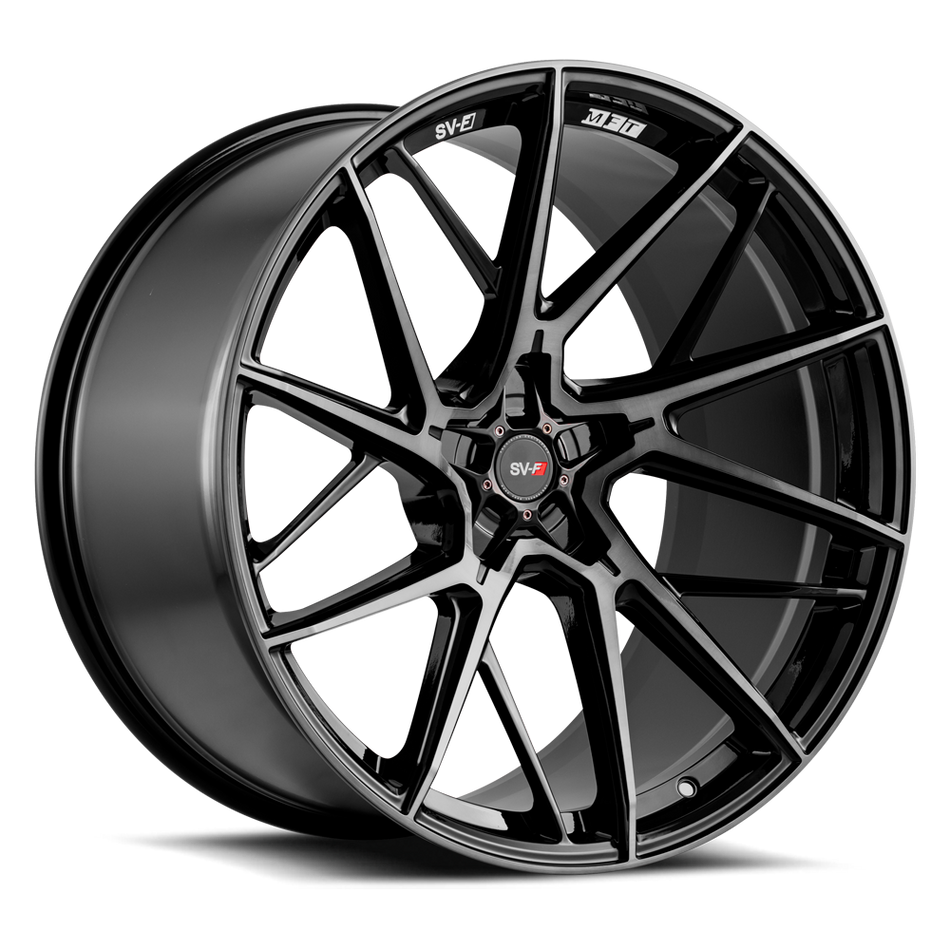 C8 Corvette Wheel Savini SV-F6 Gloss Black Double Dark Tint