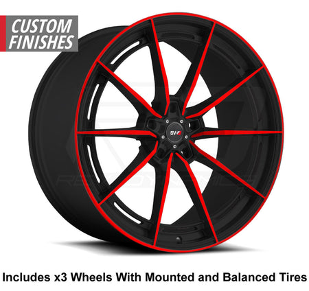 Savini SV-F1 Slingshot 22" Super Wide Rear (315) Wheel and Tire Package - Rev Dynamics