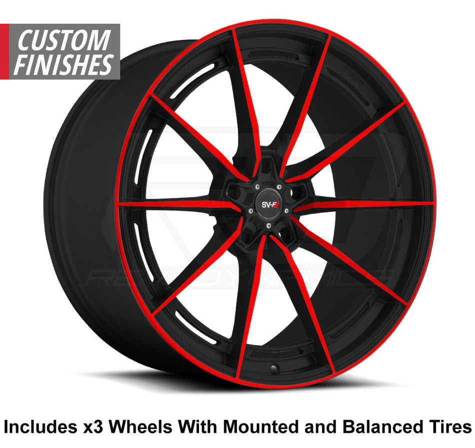 Savini SV-F1 Slingshot 22" Super Wide Rear (315) Wheel and Tire Package - Rev Dynamics