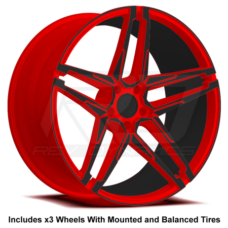 Savini BM-17 Slingshot 22" (305 Rear) Wheel and Tire Package - Rev Dynamics