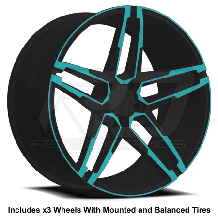 Savini BM-17 Slingshot 22" (305 Rear) Wheel and Tire Package - Rev Dynamics