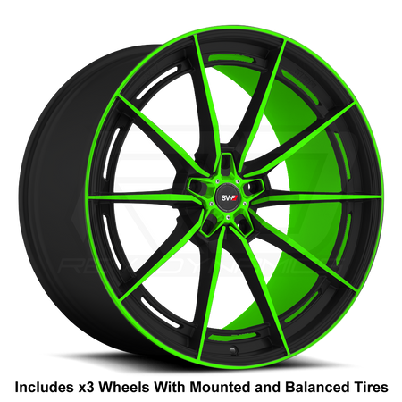 Savini SV-F1 Slingshot 22" Super Wide Rear (315) Wheel and Tire Package - Rev Dynamics