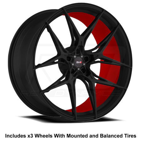 Savini SV-F5 Slingshot 20" Front 22" Rear Wheel and Tire Package - Rev Dynamics