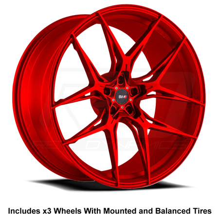 Savini SV-F5 Slingshot 20" Front 22" Rear Wheel and Tire Package - Rev Dynamics