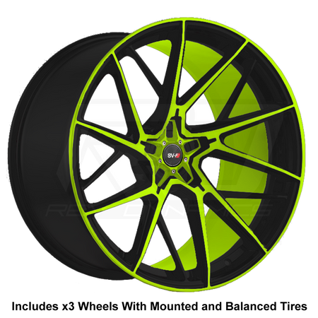 Savini SV-F6 Slingshot 22" Super Wide Rear (315) Wheel and Tire Package - Rev Dynamics