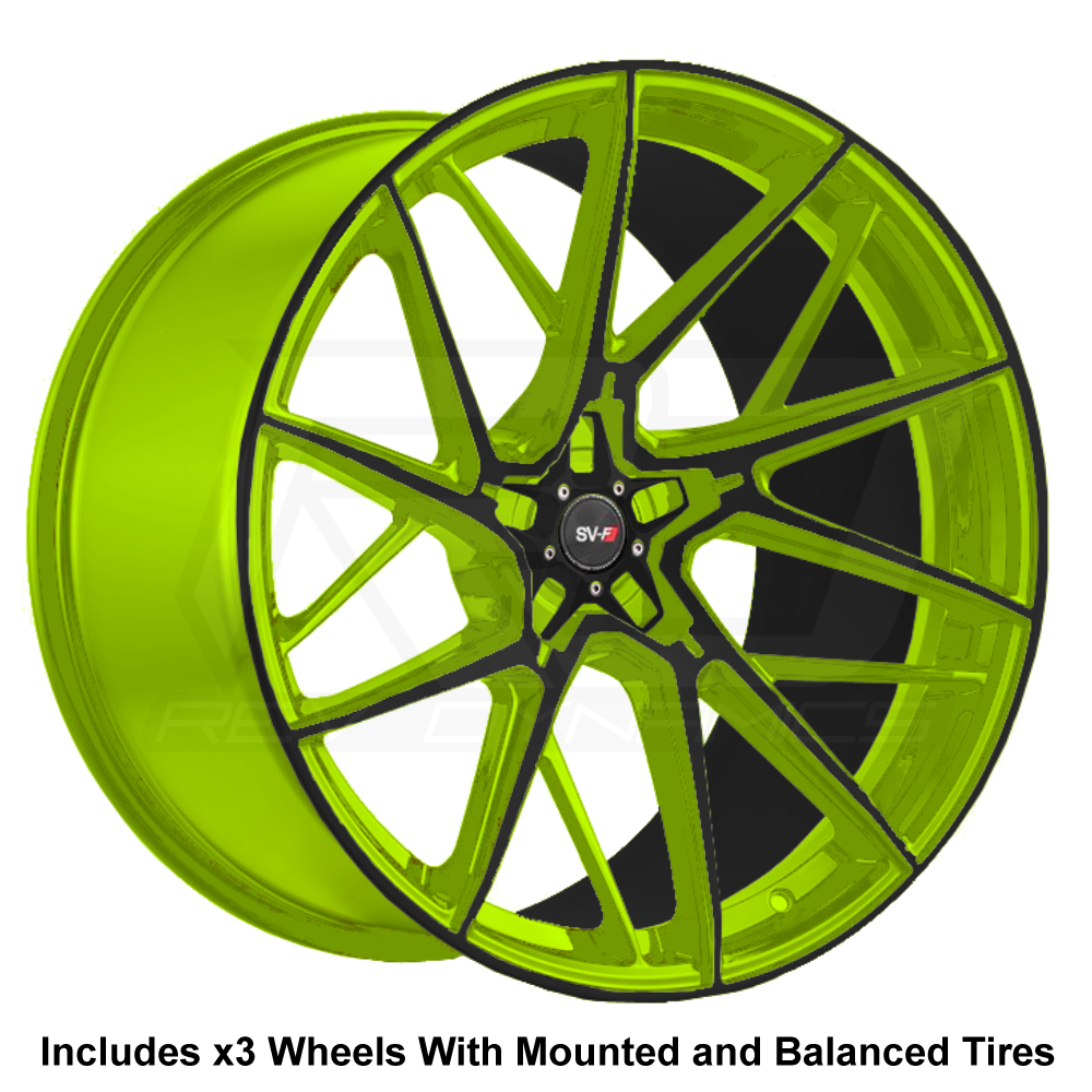 Savini SV-F6 Slingshot 22" Super Wide Rear (315) Wheel and Tire Package - Rev Dynamics