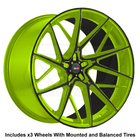 Savini SV-F6 Slingshot 22" Super Wide Rear (315) Wheel and Tire Package - Rev Dynamics