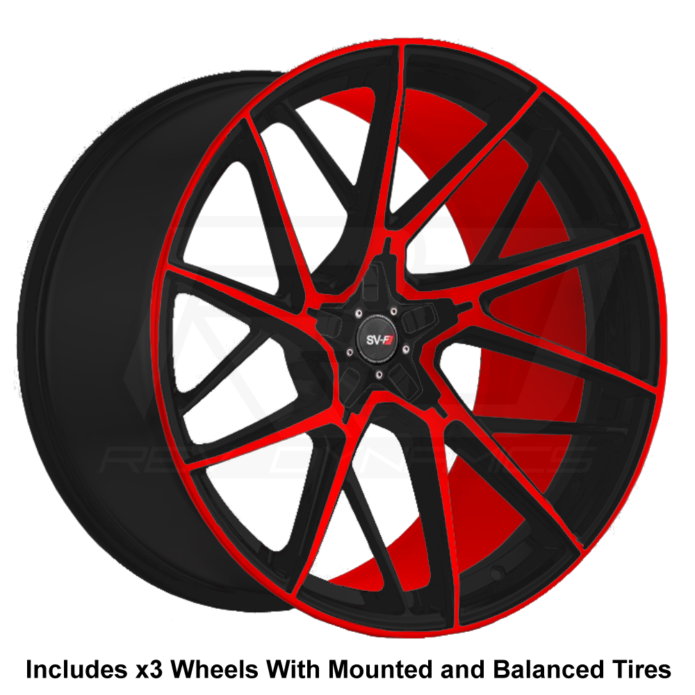 Savini SV-F6 Slingshot 22" Super Wide Rear (315) Wheel and Tire Package - Rev Dynamics