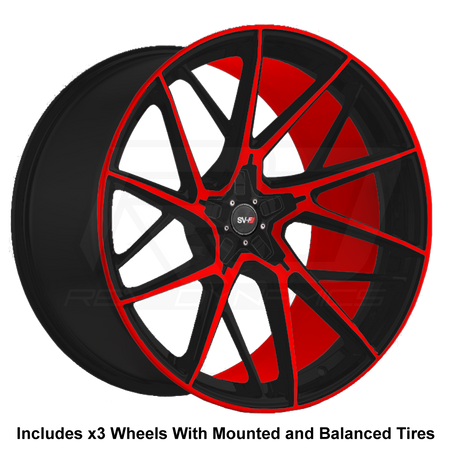 Savini SV-F6 Slingshot 22" Super Wide Rear (315) Wheel and Tire Package - Rev Dynamics