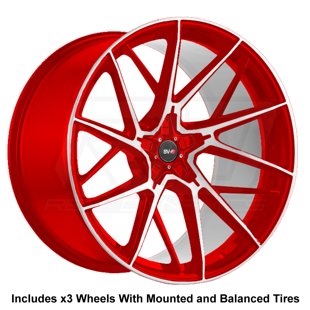 Savini SV-F6 Slingshot 22" Super Wide Rear (315) Wheel and Tire Package - Rev Dynamics