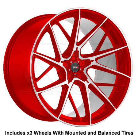 Savini SV-F6 Slingshot 22" Super Wide Rear (315) Wheel and Tire Package - Rev Dynamics