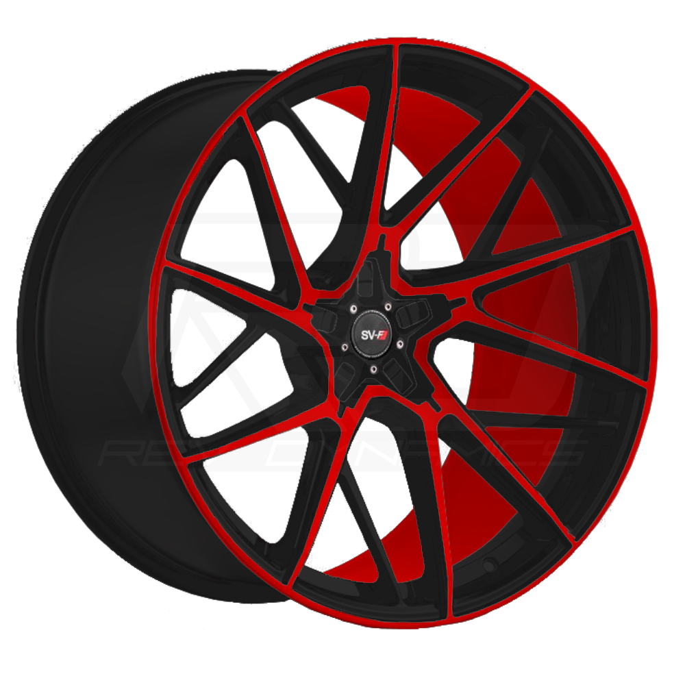 Custom Color Savini SV-F6 C8 Corvette Wheel and Tire Package