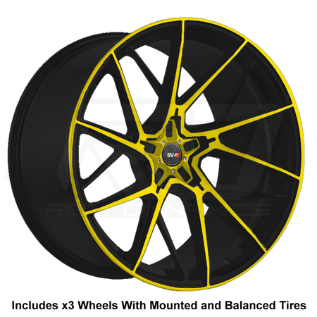 Savini SV-F6 Slingshot 22" Super Wide Rear (315) Wheel and Tire Package - Rev Dynamics